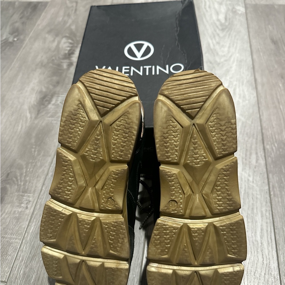 Valentino Black and Gold Athletic Shoes with Chunky Design - Picture 9 of 16